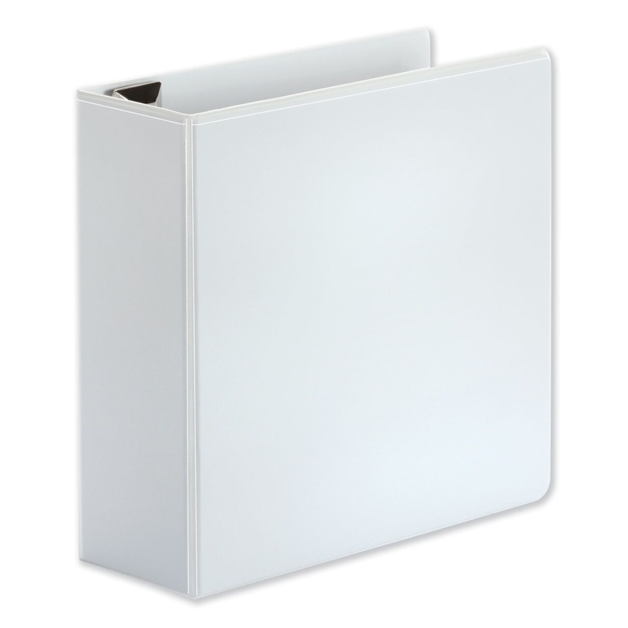 Universal 4 in. Capacity 11 in. x 8.5 in. 3 Rings Deluxe Easy-to-Open D-Ring View Binder - White